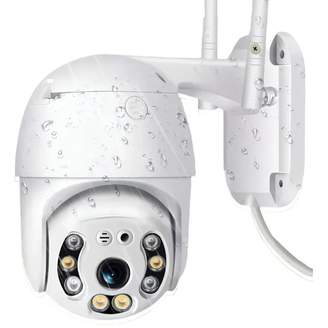 Cámara De Seguridad Domo Exterior IP WiFi 360° – Visión Nocturna HD