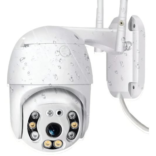 Cámara De Seguridad Domo Exterior IP WiFi 360° – Visión Nocturna HD