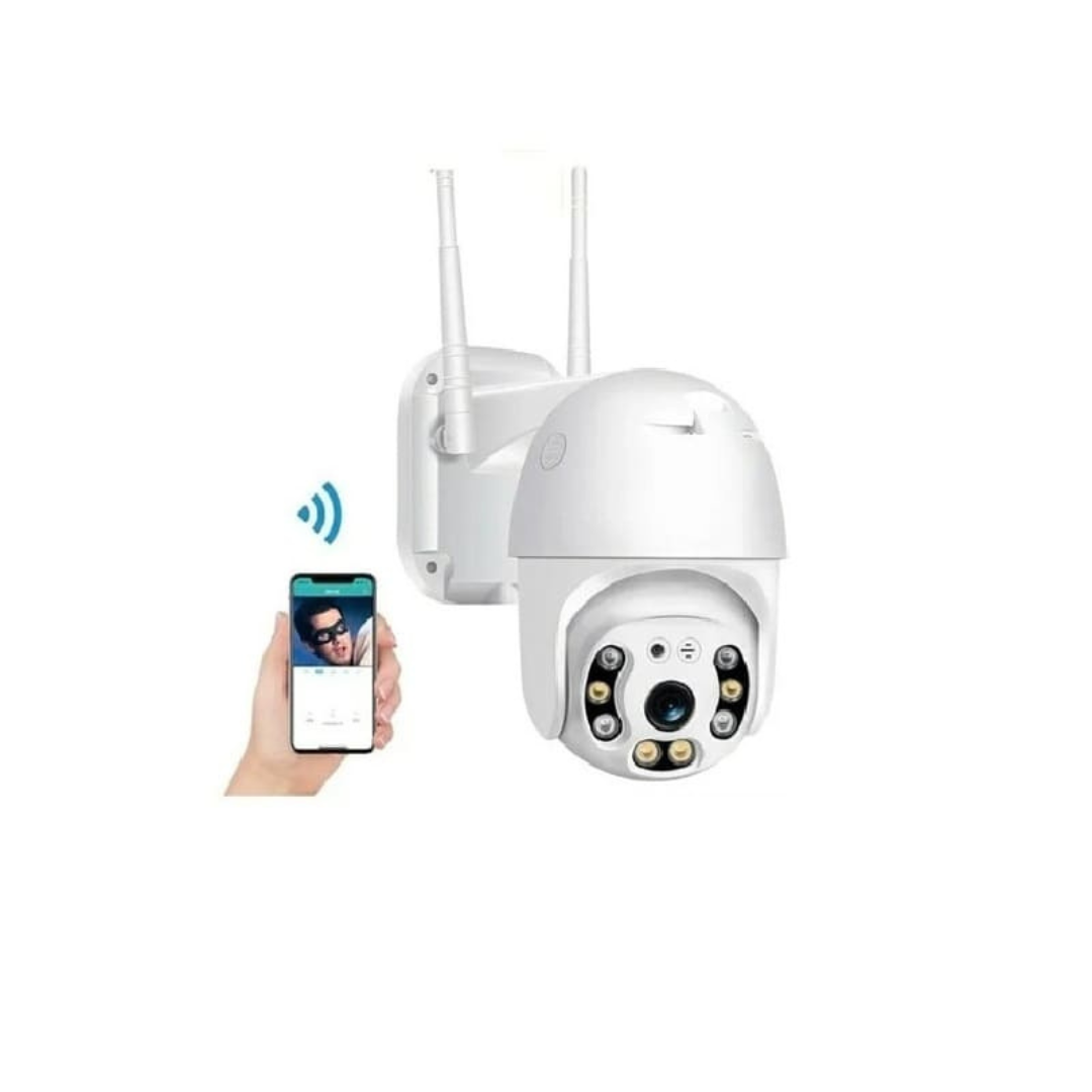 Cámara De Seguridad Domo Exterior IP WiFi 360° – Visión Nocturna HD